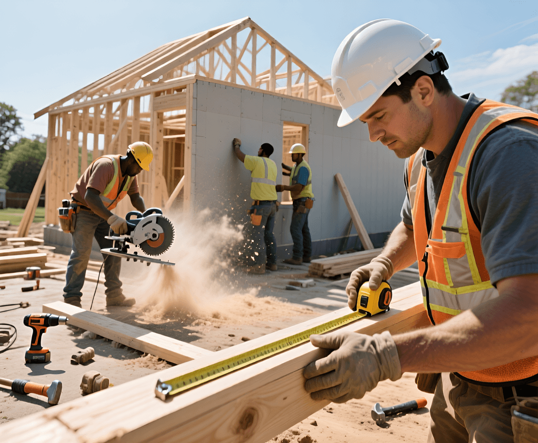 Industries we serve - image of construction contractors at work