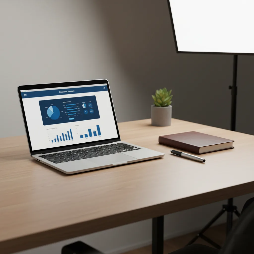 QuickBooks Cleanup Teaneck NJ - Image of laptop on desk with bookkeeping software