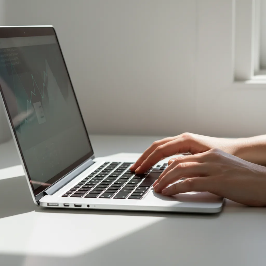 QuickBooks Cleanup Teaneck - Image of individual typing on laptop