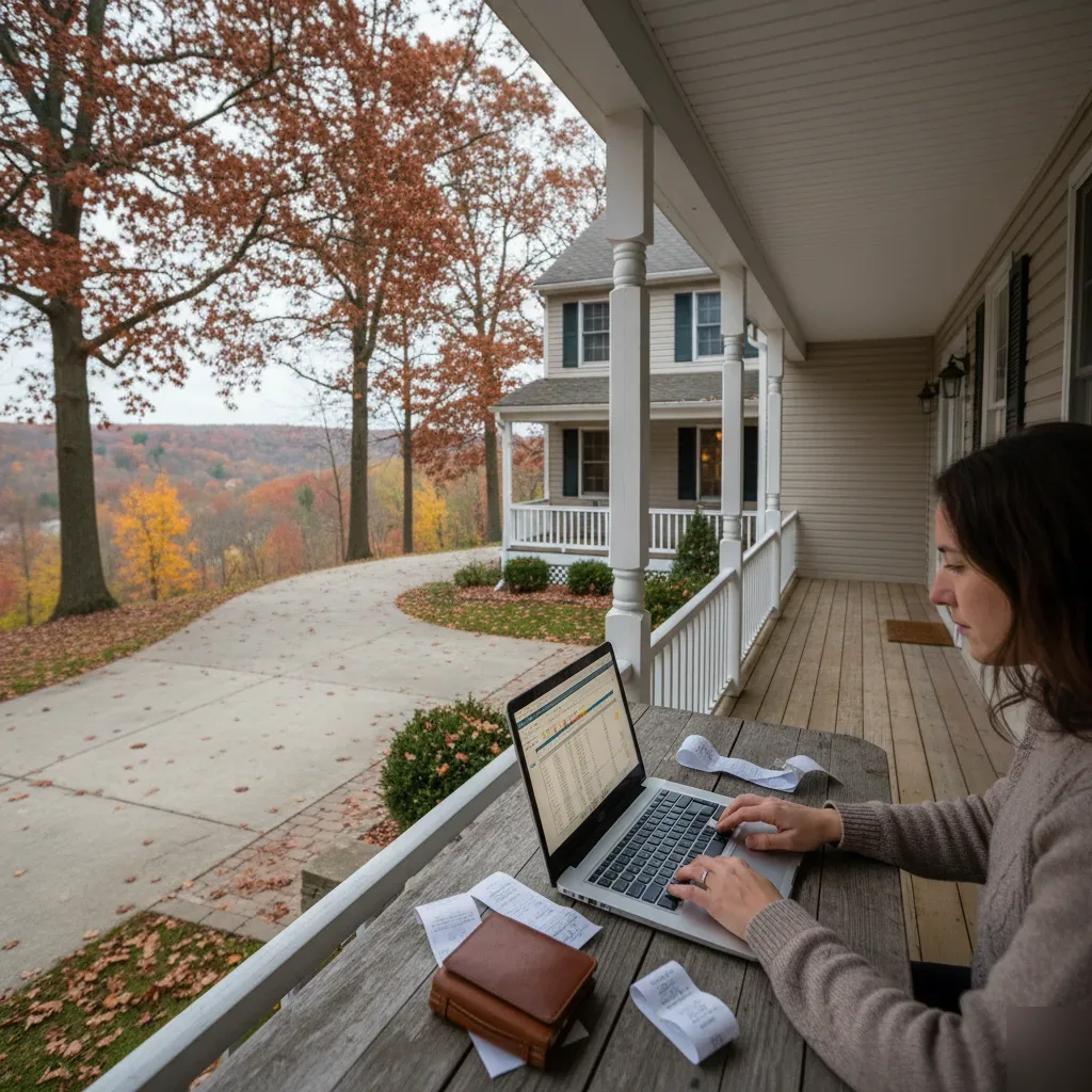 Remote bookkeeping services near Lake Hiawatha NJ shown at a colonial home in Montville Township.